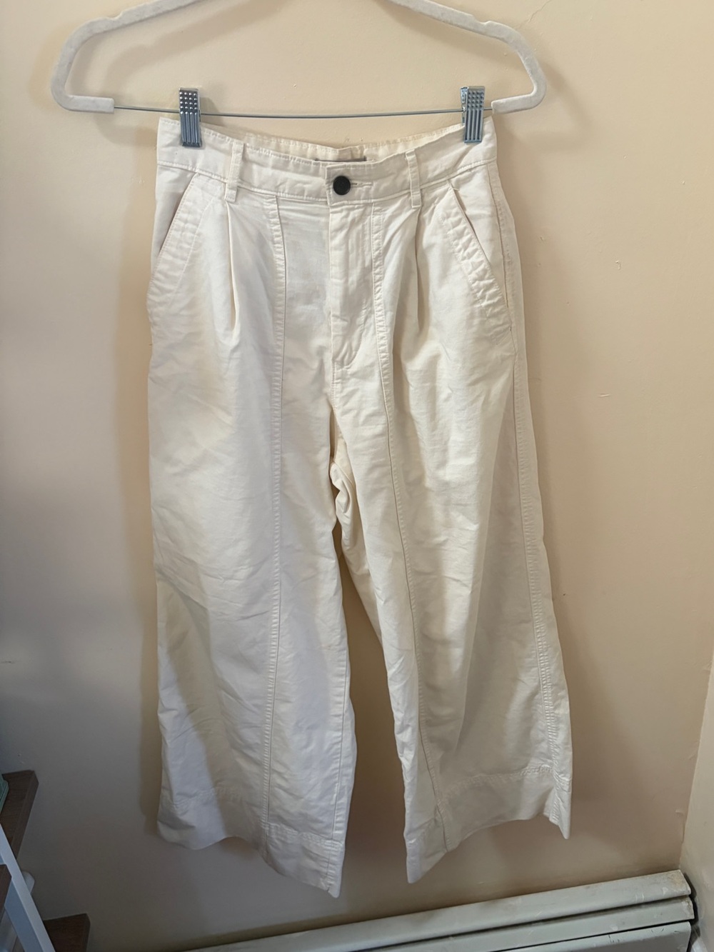 everlane canvas white tourist pant